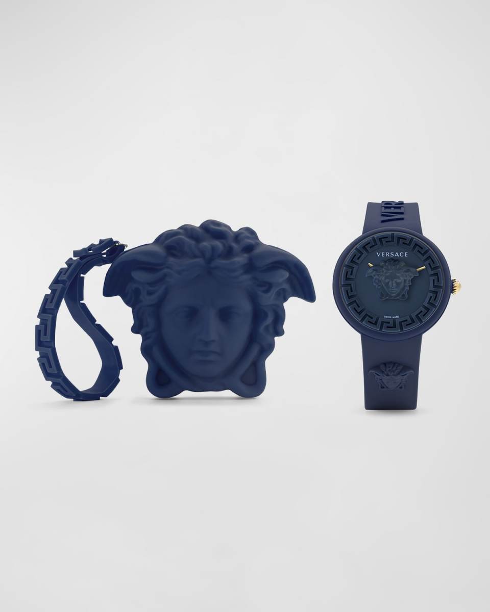 Unisex Medusa Pop Navy Silicone Watch, 39mm